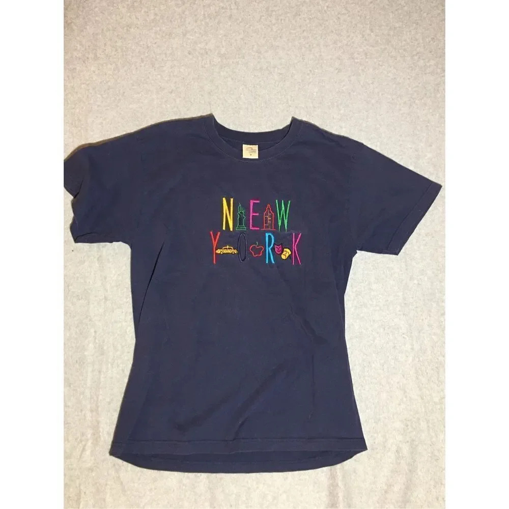 Womens Vintage Shirt Size Medium Combed Cotton New York Tourist NYC
